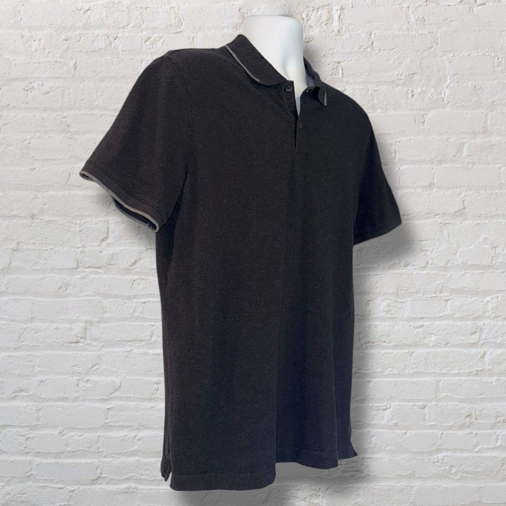 Banana Republic Charcoal Gray Luxe Touch Polo Shirt Men’s Large - Picture 2 of 8